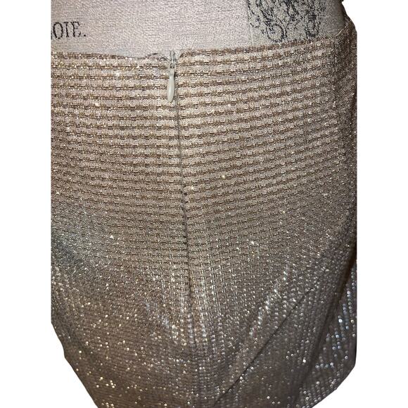 Lulus 'Earned Your Win' Metallic Lace Cocktail Dress Size L New - Picture 10 of 12